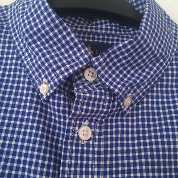 RALPH LAUREN TWO (BLUE AND RED) SHIRTS FOR BOYS, SZ. 10-12 - Picture 3 of 9